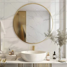 गोल बाथरूम दर्पण